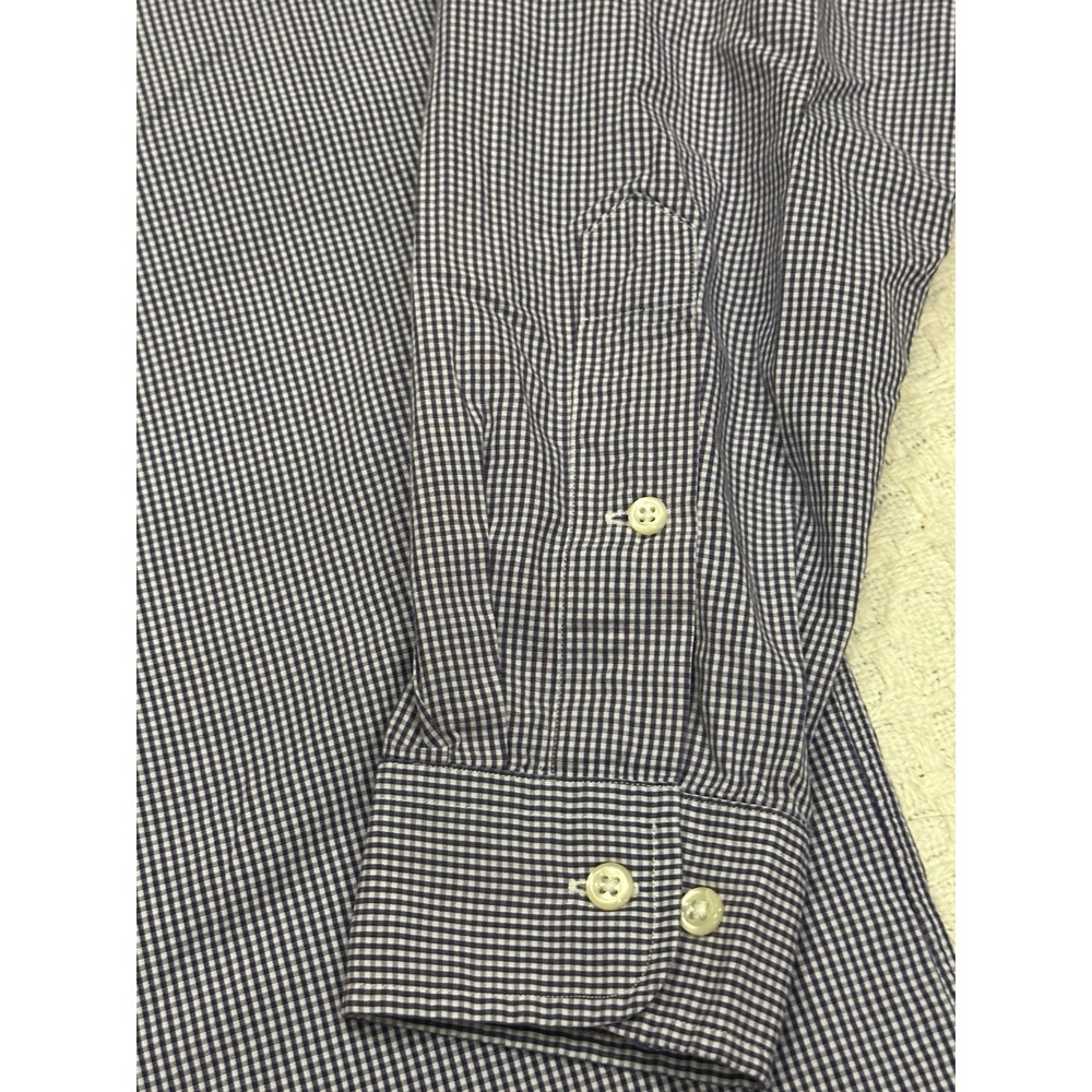 Ralph Lauren Yarmouth Shirt Men's 14.5 32/35 Purple Gingham Plaid Long Sleeve - Picture 4 of 9
